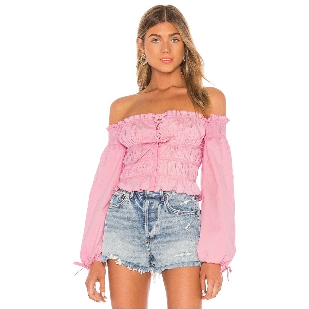 Majorelle Ven Cropped Off Shoulder Top from Revolve